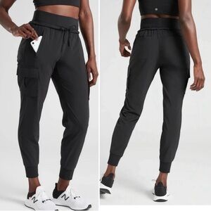 Athleta Sutton Jogger Black Sz 14 Petite‎ 405713